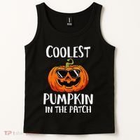 Coolest Pumpkin In The Patch Funny Halloween Gift Tank Top thumb 2