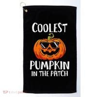 Coolest Pumpkin In The Patch Funny Halloween Gift Golf Towel thumb 0