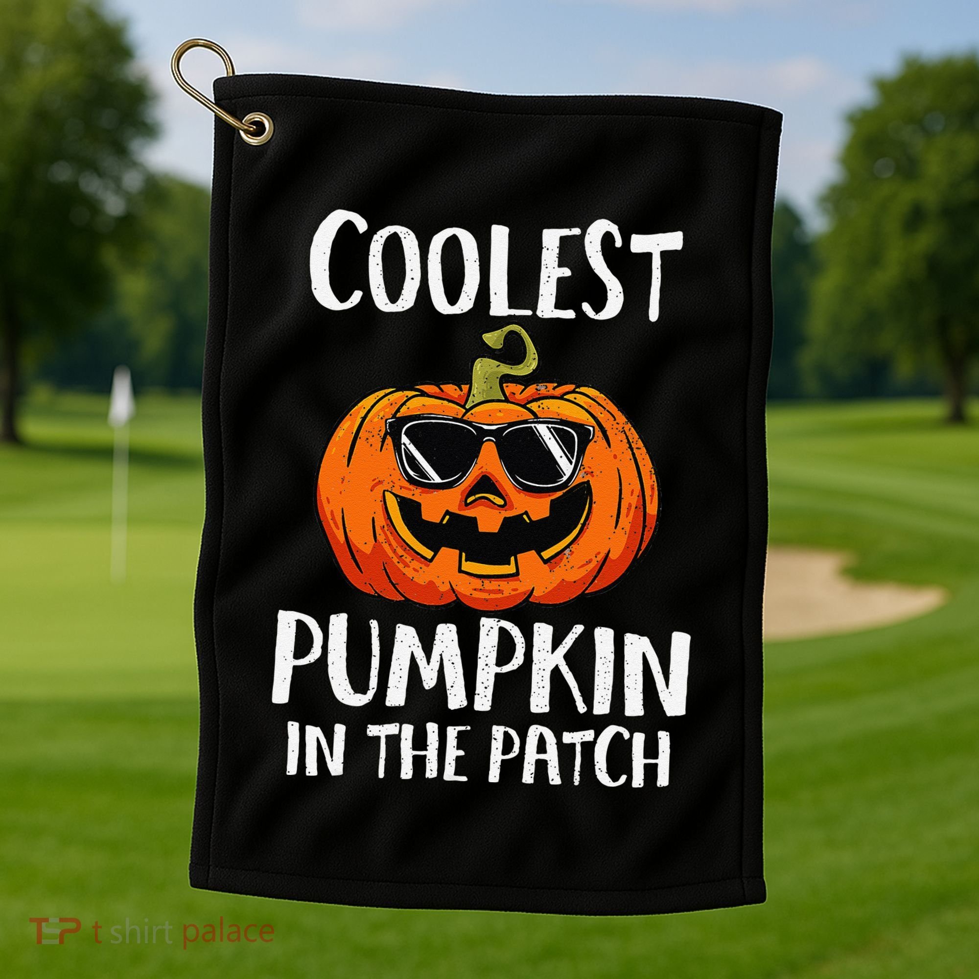 Coolest Pumpkin In The Patch Funny Halloween Gift Golf Towel