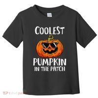 Coolest Pumpkin In The Patch Funny Halloween Gift Toddler T-Shirt thumb 0