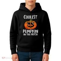 Coolest Pumpkin In The Patch Funny Halloween Gift Kids Hoodie thumb 4