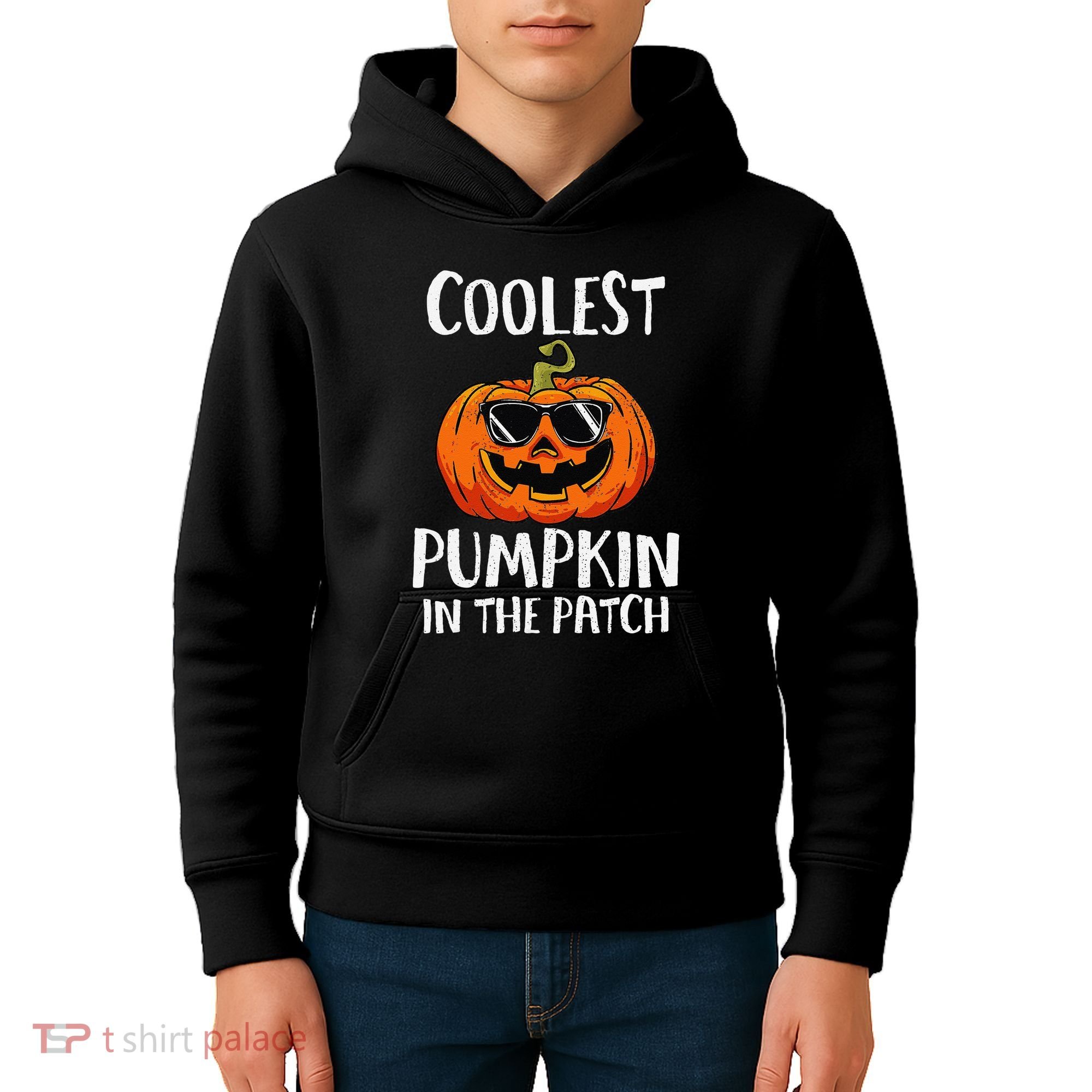 Coolest Pumpkin In The Patch Funny Halloween Gift Kids Hoodie