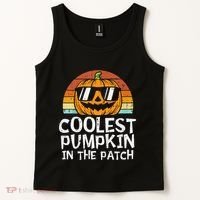Coolest Pumpkin In The Patch Halloween Tank Top thumb 2