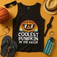 Coolest Pumpkin In The Patch Halloween Tank Top thumb 4