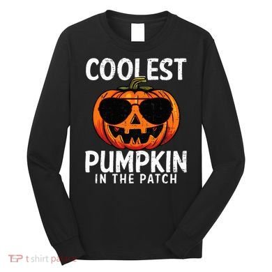 Coolest Pumpkin In The Patch Halloween Kids Long Sleeve Shirt