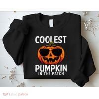 Coolest Pumpkin In The Patch Halloween Kids Sweatshirt thumb 2