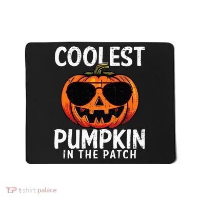 Coolest Pumpkin In The Patch Halloween Kids Mousepad
