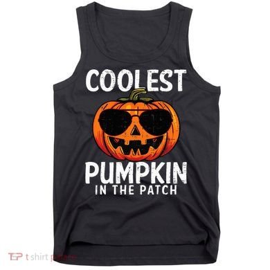 Coolest Pumpkin In The Patch Halloween Kids Tank Top
