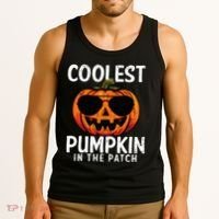 Coolest Pumpkin In The Patch Halloween Kids Tank Top thumb 3