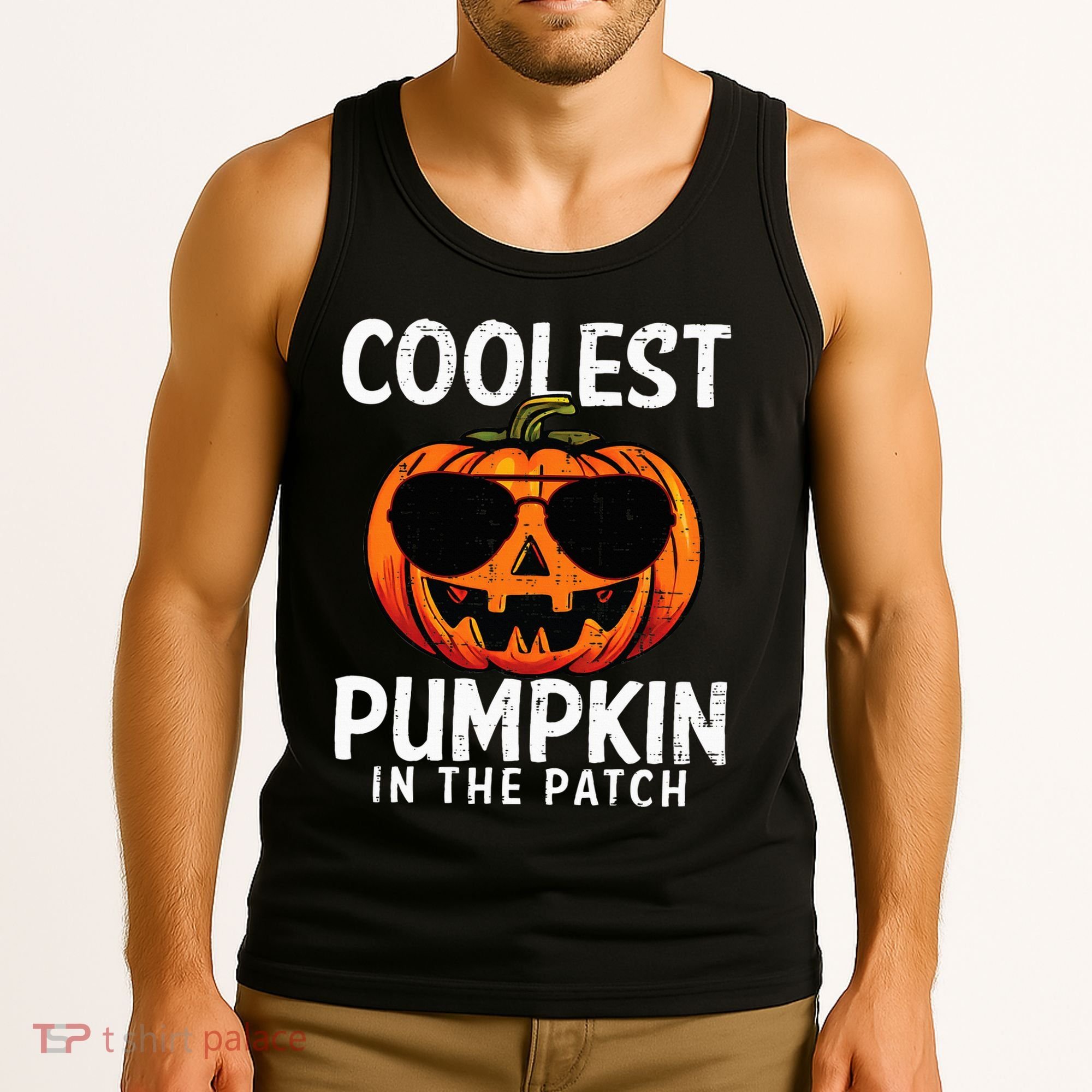 Coolest Pumpkin In The Patch Halloween Kids Tank Top