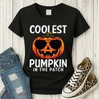 Coolest Pumpkin In The Patch Halloween Kids Women's T-Shirt thumb 3