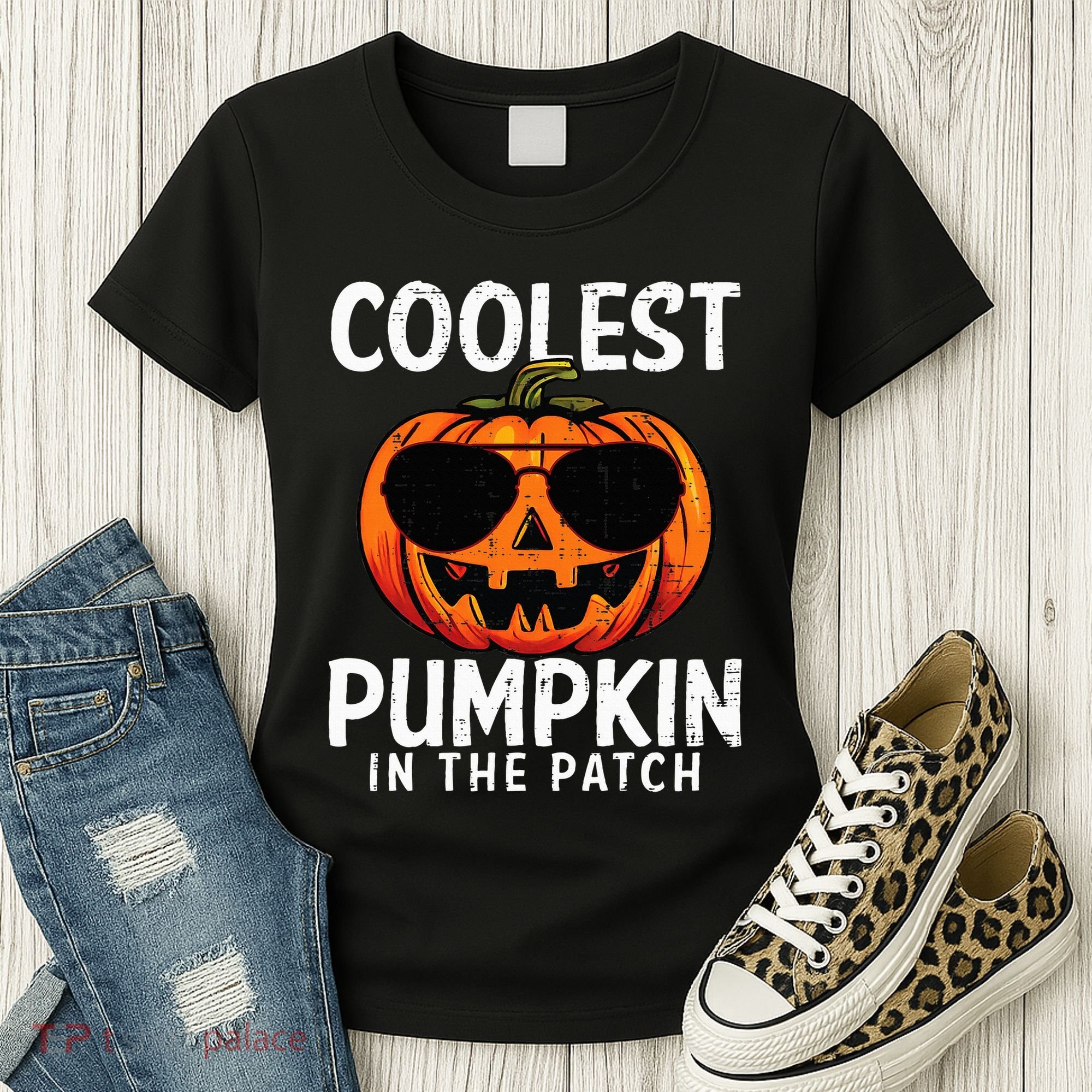 Coolest Pumpkin In The Patch Halloween Kids Women's T-Shirt