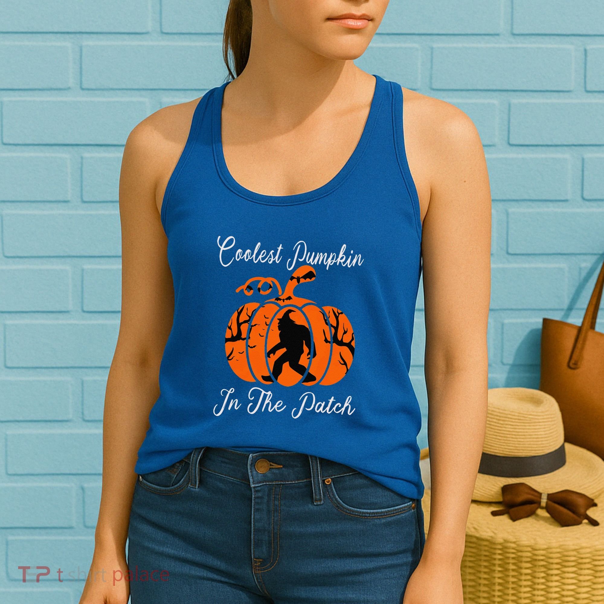 Coolest Pumpkin In The Patch Halloween Costumes Bigfoot Women's Tank Top