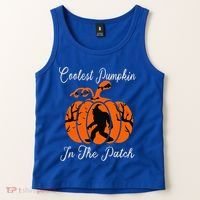Coolest Pumpkin In The Patch Halloween Costumes Bigfoot Tank Top thumb 2