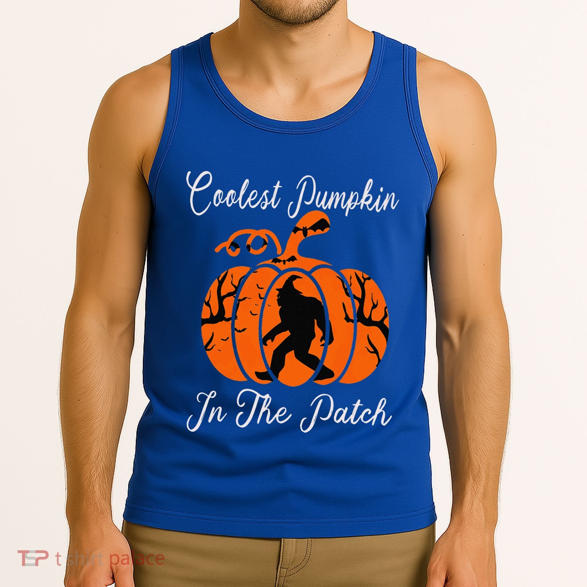 Coolest Pumpkin In The Patch Halloween Costumes Bigfoot Tank Top