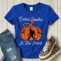 Coolest Pumpkin In The Patch Halloween Costumes Bigfoot Women's T-Shirt thumb 3