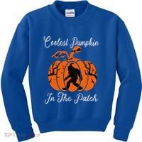 Coolest Pumpkin In The Patch Halloween Costumes Bigfoot Kids Sweatshirt thumb 0