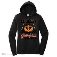 Coolest Pumpkin In The Patch Fall Vibes Retro Halloween Autumn Women's Hoodie thumb 0