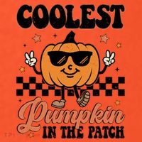 Coolest Pumpkin In The Patch Fall Vibes Retro Halloween Autumn Women's T-Shirt thumb 6