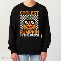 Coolest Pumpkin In The Patch Outfit Halloween Women's Sweatshirt thumb 0