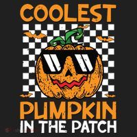 Coolest Pumpkin In The Patch Outfit Halloween Beanie thumb 2