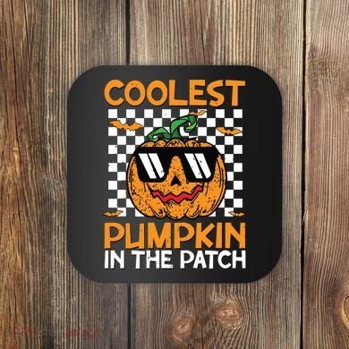 Coolest Pumpkin In The Patch Outfit Halloween Coaster