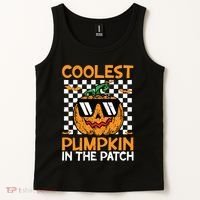 Coolest Pumpkin In The Patch Outfit Halloween Tank Top thumb 2
