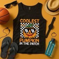 Coolest Pumpkin In The Patch Outfit Halloween Tank Top thumb 4