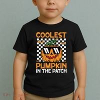 Coolest Pumpkin In The Patch Outfit Halloween Toddler T-Shirt thumb 2
