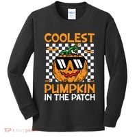 Coolest Pumpkin In The Patch Outfit Halloween Kids Long Sleeve Shirt thumb 0