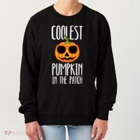 Coolest Pumpkin In The Patch Funny Halloween Party Cute Women's Sweatshirt thumb 0