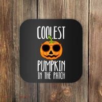 Coolest Pumpkin In The Patch Funny Halloween Party Cute Coaster thumb 0