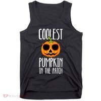 Coolest Pumpkin In The Patch Funny Halloween Party Cute Tank Top thumb 0