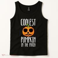 Coolest Pumpkin In The Patch Funny Halloween Party Cute Tank Top thumb 2