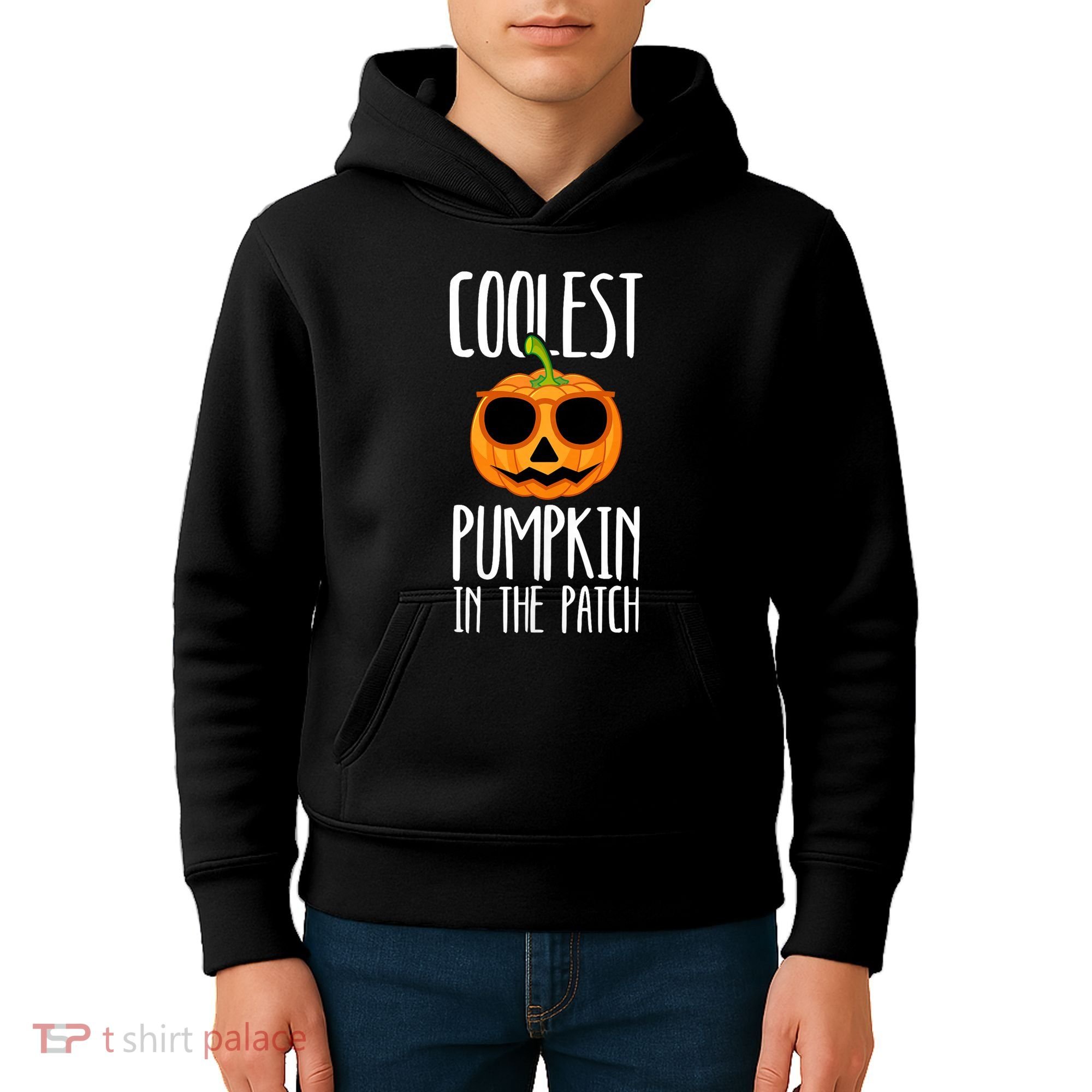 Coolest Pumpkin In The Patch Funny Halloween Party Cute Kids Hoodie