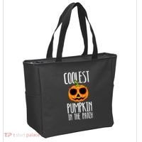 Coolest Pumpkin In The Patch Funny Halloween Party Cute Tote Bag thumb 2