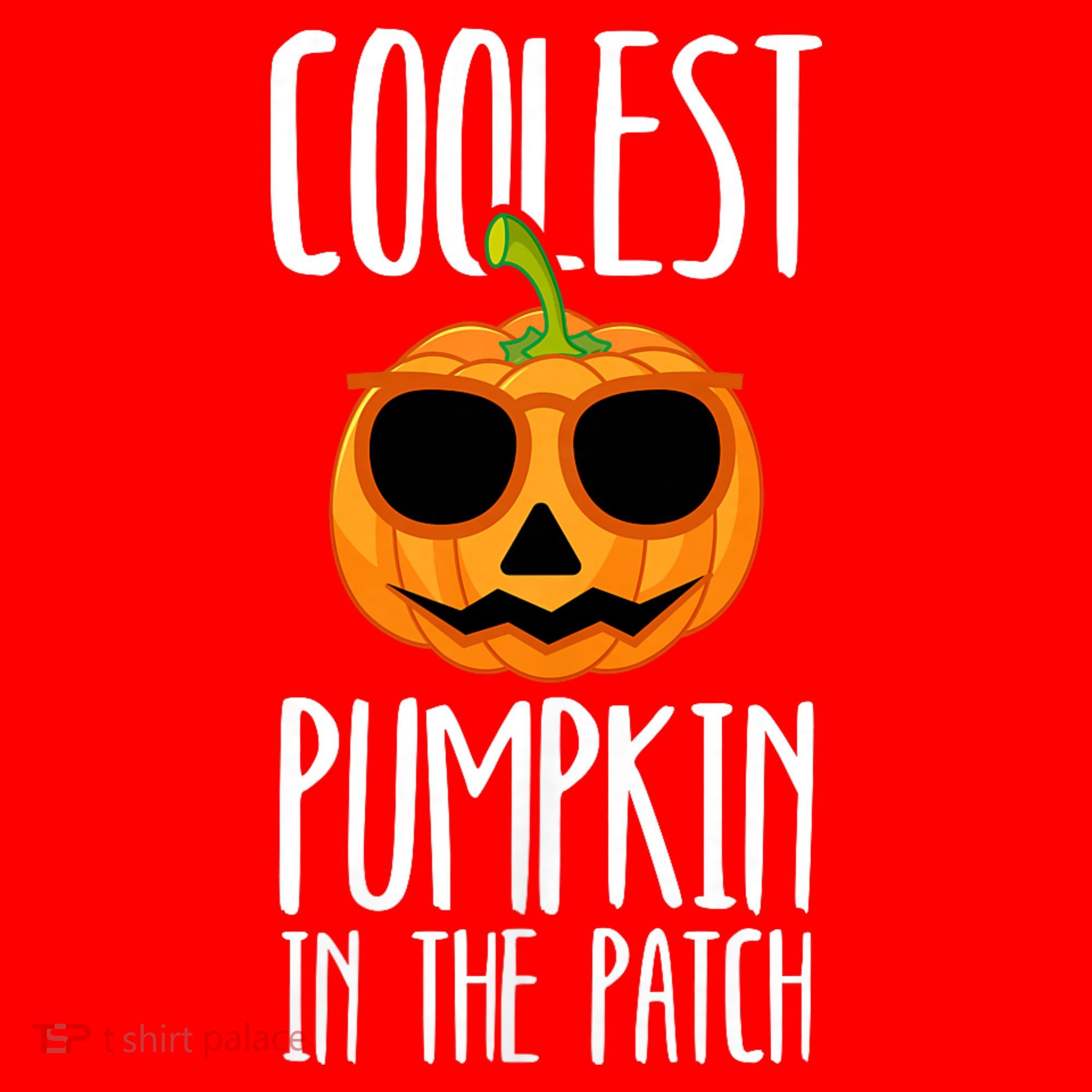Coolest Pumpkin In The Patch Funny Halloween Party Cute Santa Hat