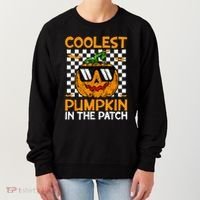 Coolest Pumpkin In The Patch Outfit Halloween Women's Sweatshirt thumb 0