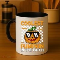 Coolest Pumpkin In The Patch Outfit Halloween Coffee Mug thumb 4