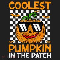 Coolest Pumpkin In The Patch Outfit Halloween Beanie thumb 2