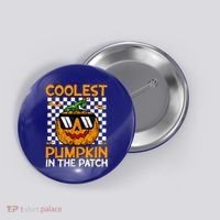 Coolest Pumpkin In The Patch Outfit Halloween Button thumb 0