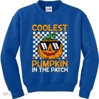 Coolest Pumpkin In The Patch Outfit Halloween Kids Sweatshirt thumb 0