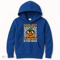 Coolest Pumpkin In The Patch Outfit Halloween Kids Hoodie thumb 0