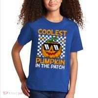 Coolest Pumpkin In The Patch Outfit Halloween Kids T-Shirt thumb 2