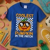 Coolest Pumpkin In The Patch Outfit Halloween Kids T-Shirt thumb 3