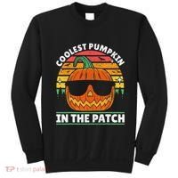 Coolest Pumpkin In The Patch Boy Retro Groovy Halloween Sweatshirt thumb 0