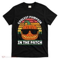 Coolest Pumpkin In The Patch Boy Retro Groovy Halloween T-Shirt thumb 0