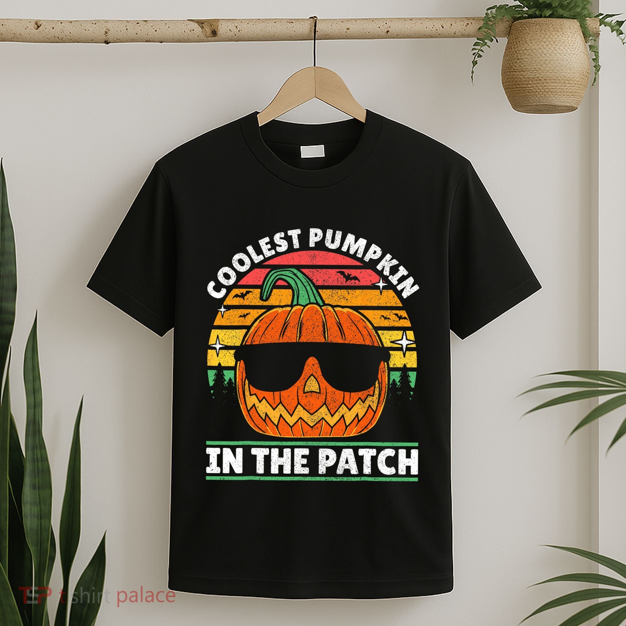 Coolest Pumpkin In The Patch Boy Retro Groovy Halloween T-Shirt