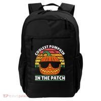 Coolest Pumpkin In The Patch Boy Retro Groovy Halloween Backpack thumb 0