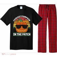 Coolest Pumpkin In The Patch Boy Retro Groovy Halloween Pajama Set thumb 0